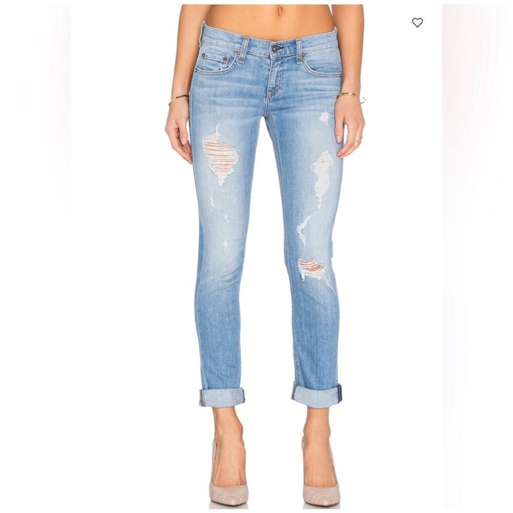 Rag & Bone The Dre Destroyed Boyfriend Jeans in Rosslyn Size 26